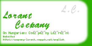 lorant csepany business card